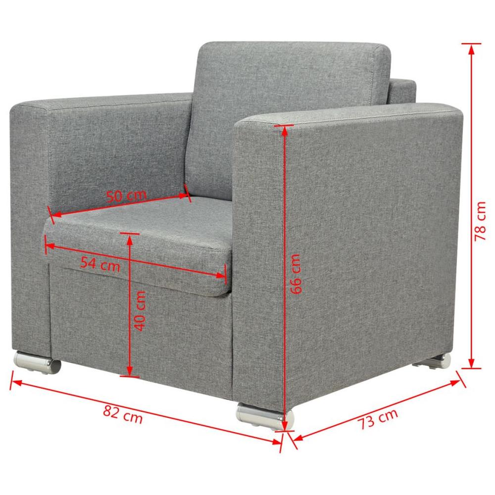 Poltrona In Stoffa Grigio Chiaro - Foto 14