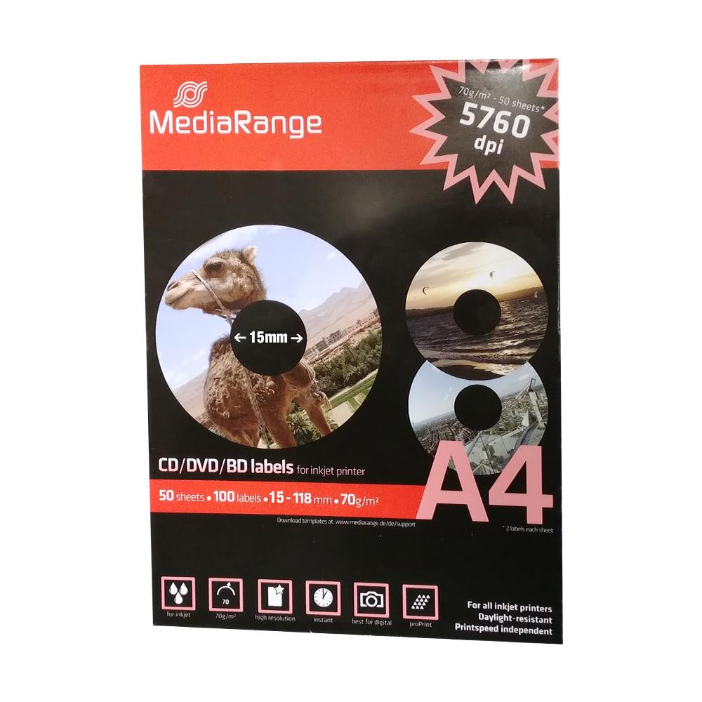 Cd /dvd /blu-ray 100labels /pack (41mm-118mm) (mrink131) - Foto 1