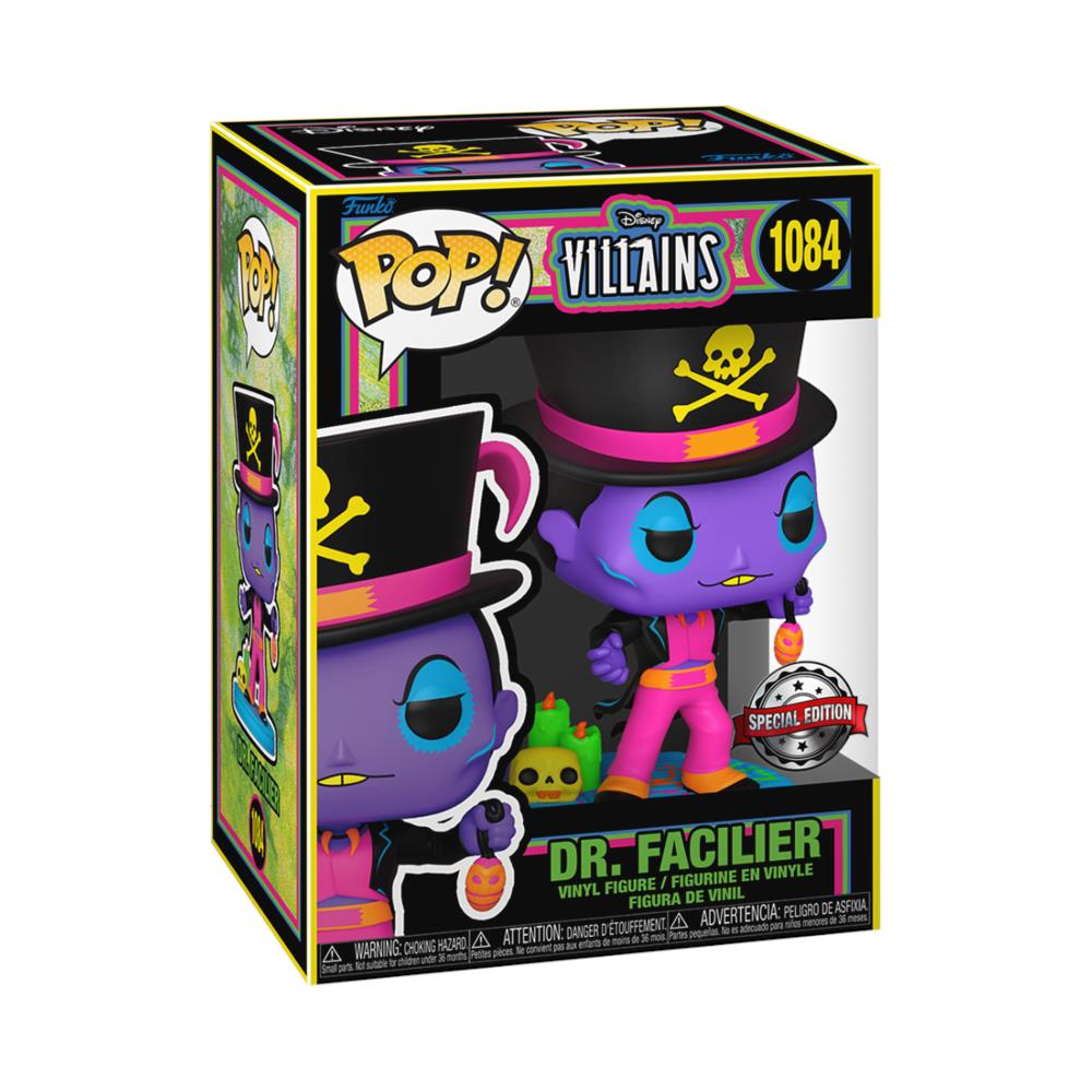 Disney Villains Pop! Vinyl Figure Dr. Facillier (blacklight) 9 Cm - Foto 1