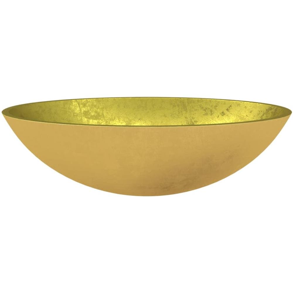 Lavandino In Vetro 50x37x14 Cm Oro - Foto 3