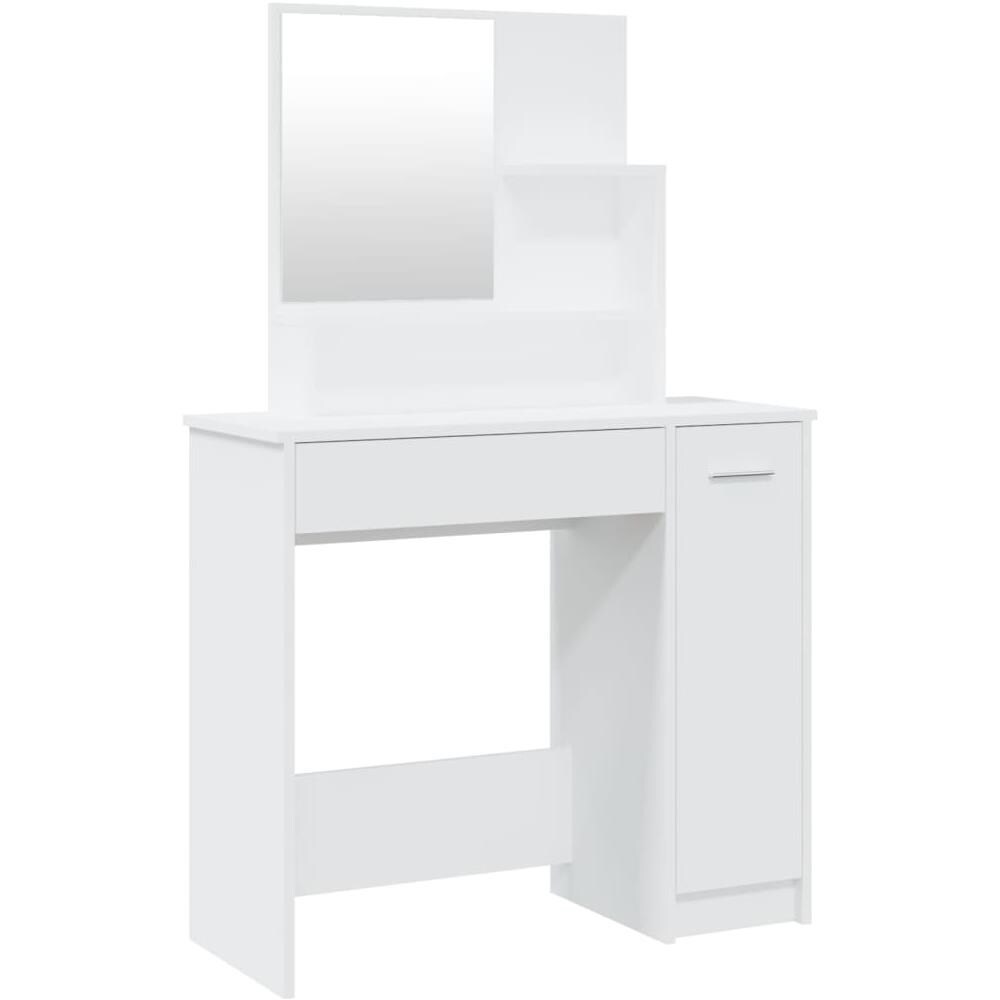 Toeletta Con Specchio Bianco 86,5x35x136 Cm - Foto 2