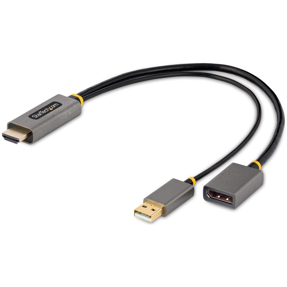 Cavo adattatore da HDMI a DisplayPort da 30 cm - Convertitore attivo da HDMI 2.0 a DP 1.2 da 4K 60Hz, HDR - Adattatore HDMI alimentato tramite bus USB - Da notebook /PC HDMI a monitor DisplayPort - Foto 1