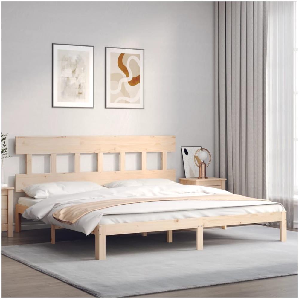 Giroletto con Testiera Super King Size in Legno Massello - Foto 3