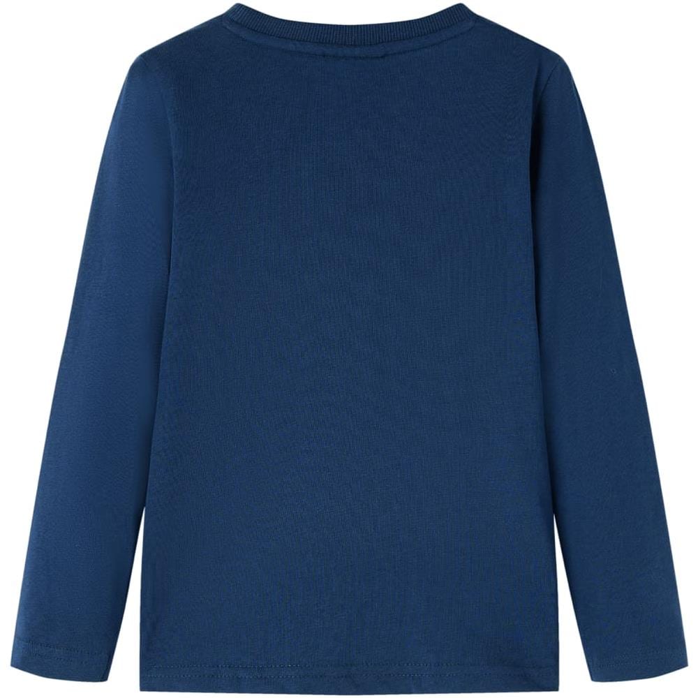 Maglietta Da Bambino A Maniche Lunghe Stampa Snowboard Blu Marino 140 - Foto 2