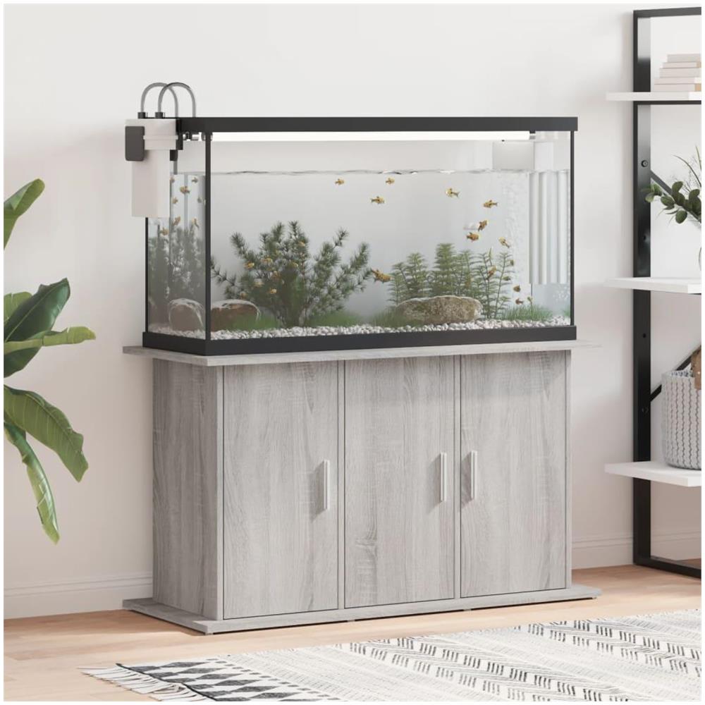 Supporto Acquario 101x41x58 cm Legno Multistrato Grigio Sonoma - Foto 2