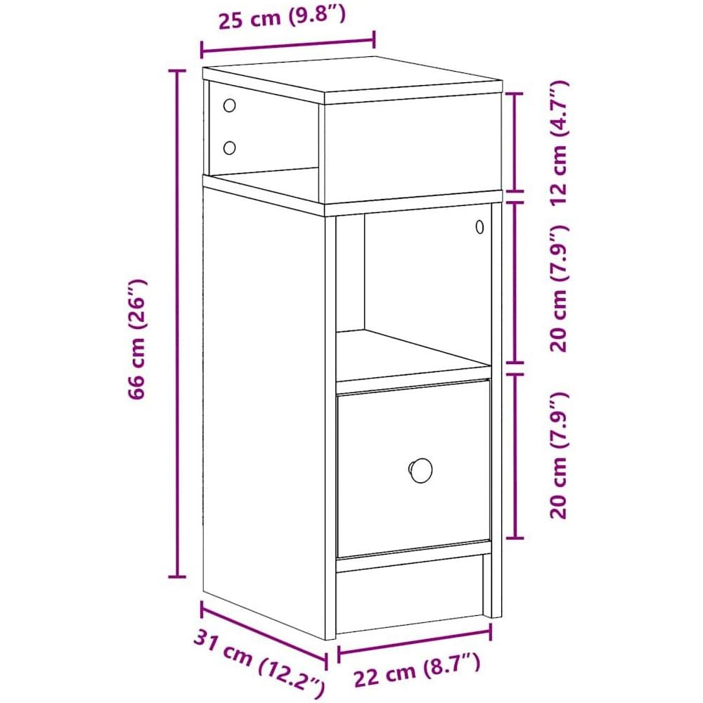 858616 comodino Nero - Foto 11