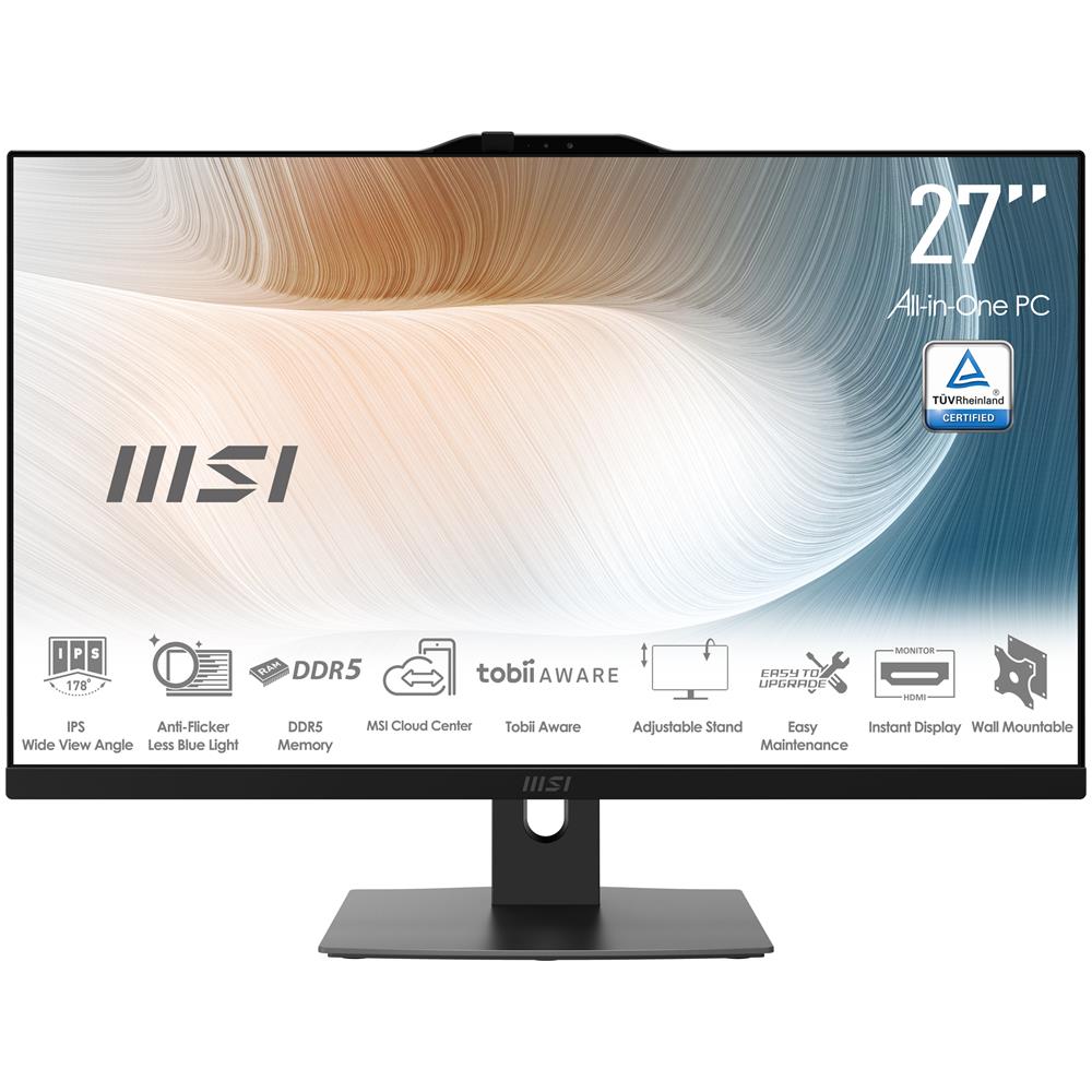 Modern AM272P 1M-848EU All-in-One PC Intel Core 5 120U 68,6 cm (27") 1920 x 1080 Pixel PC All-in-one 8 GB DDR5-SDRAM 512 GB SSD Windows 11 Pro Wi-Fi 6E (802.11ax) Nero - Foto 1