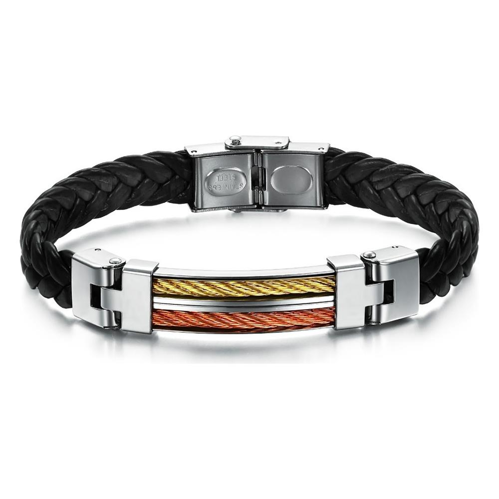 bracciali uomo in pelle e acciaio bracciali uomo in pelle e acciaio