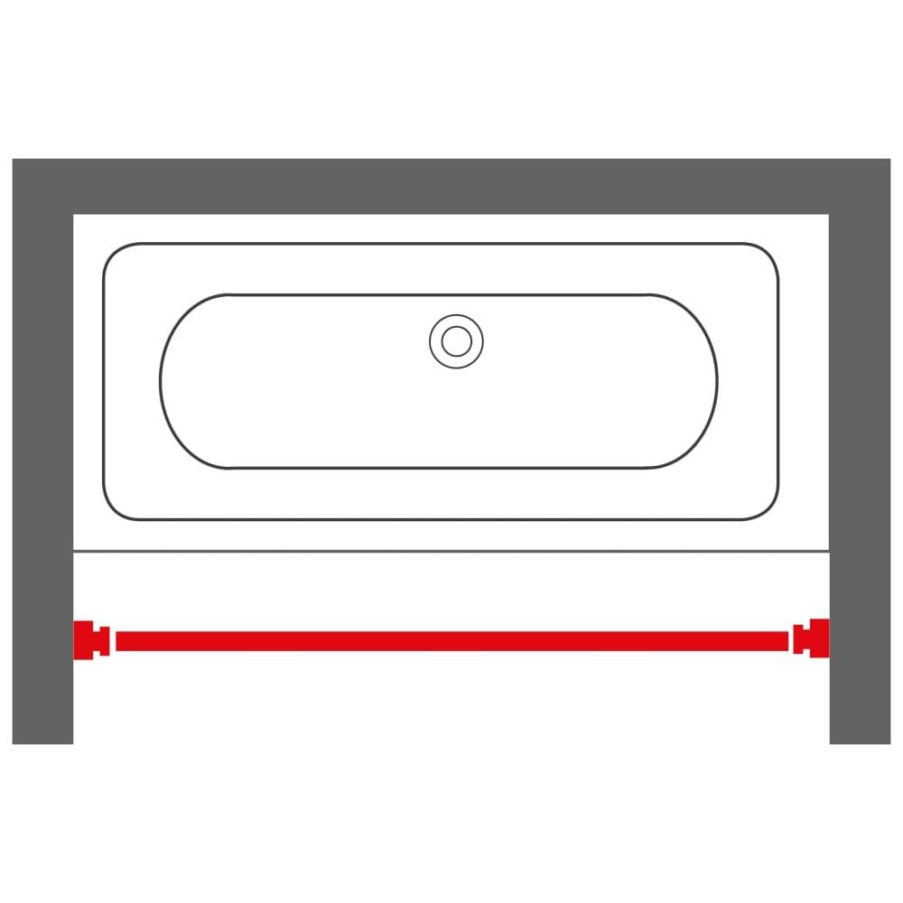 Barra Telescopica Per Tenda Doccia 185 Cm Bianca - Foto 2