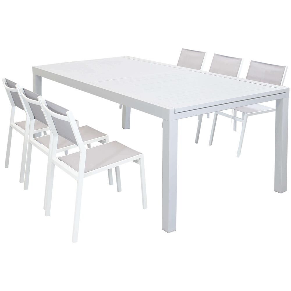 Dexter - Set Tavolo In Alluminio Cm 200/300 X 100 X 74 H Con 6 Sedie Aulus - Foto 1