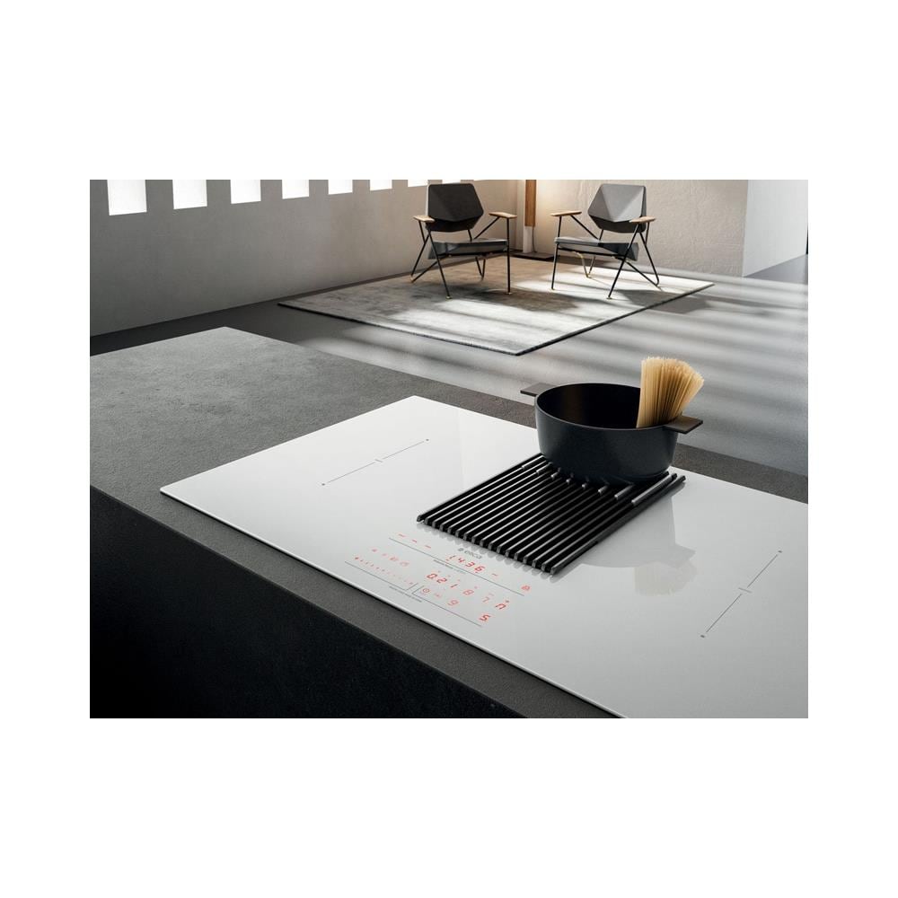 Piano Cottura WH / F / 83 a Induzione 4 Zone Cottura da 83 cm con Cappa Filtrante Colore Bianco - Foto 2