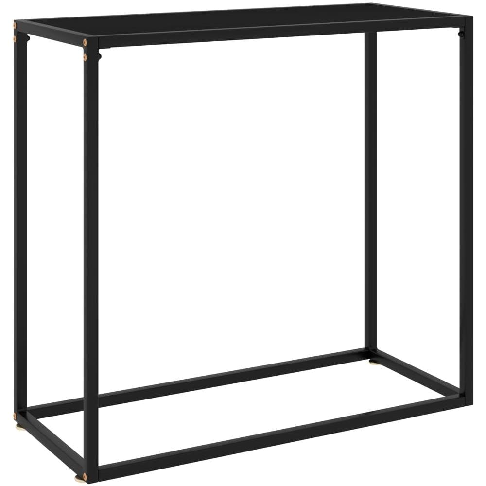 Tavolo Consolle Nero 80x35x75 Cm In Vetro Temperato - Foto 1
