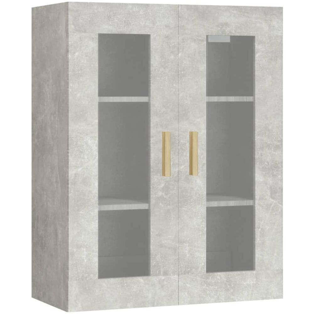 Armadietto Pensile A Parete Grigio Cemento 69,5x34x90 Cm - Foto 2