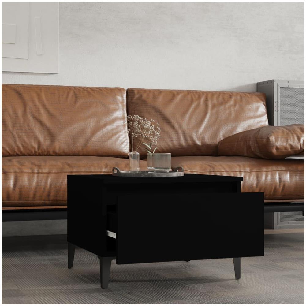 Tavolini 2pz Neri 50x46x35 Cm In Legno Multistrato - Foto 3