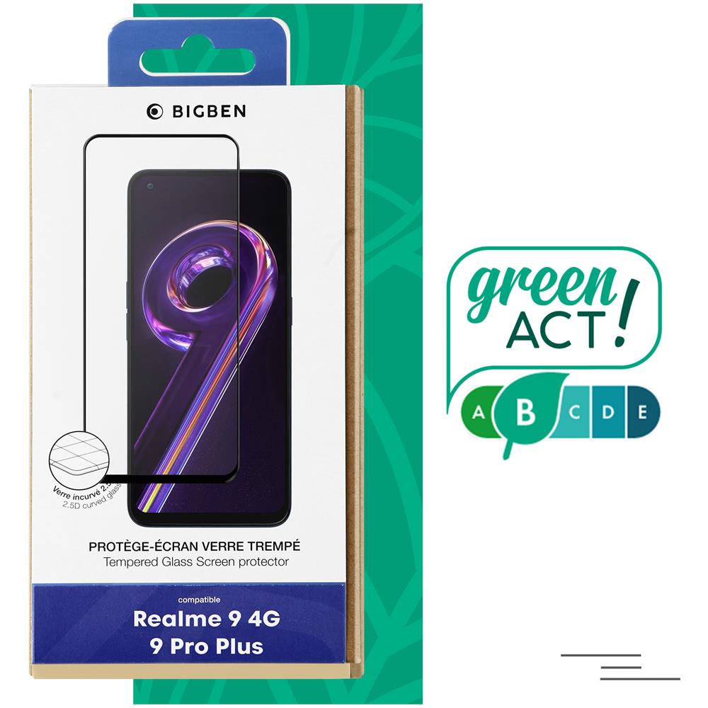 Vetro Temperato 9h Per Realme 9 4g E 9 Pro Plus Smussato 2,5d Bordo Nero - Foto 5