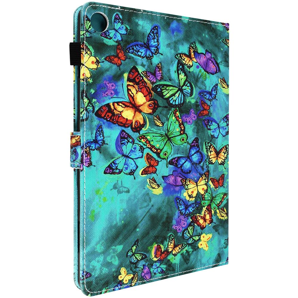 Custodia Per Lenovo Tab M10 Gen 3, Portafoglio Con Linguetta Magnetica, Farfalla - Foto 1
