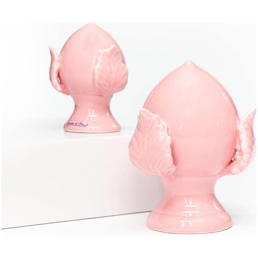 Pumo Colorato Rosa Salentino Chiuso New Decorazione In Ceramica Tipica Pugliese Piccolo H 9 Cm - Foto 1