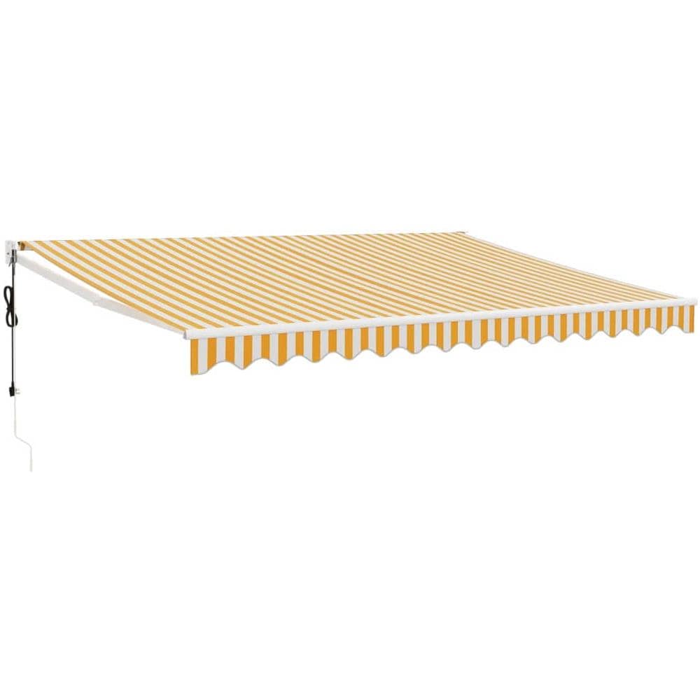 Tenda Sole Automatica Retrattile Gialla e Bianca 4,5x3 m - Foto 1