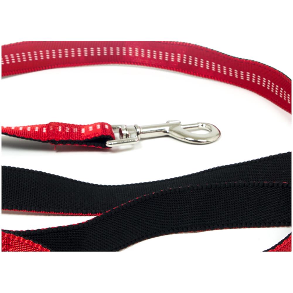 Guinzaglio Con Moschettone Per Animali Domestici Modello Color Doggy 120cm 120cm Rosso - Foto 2
