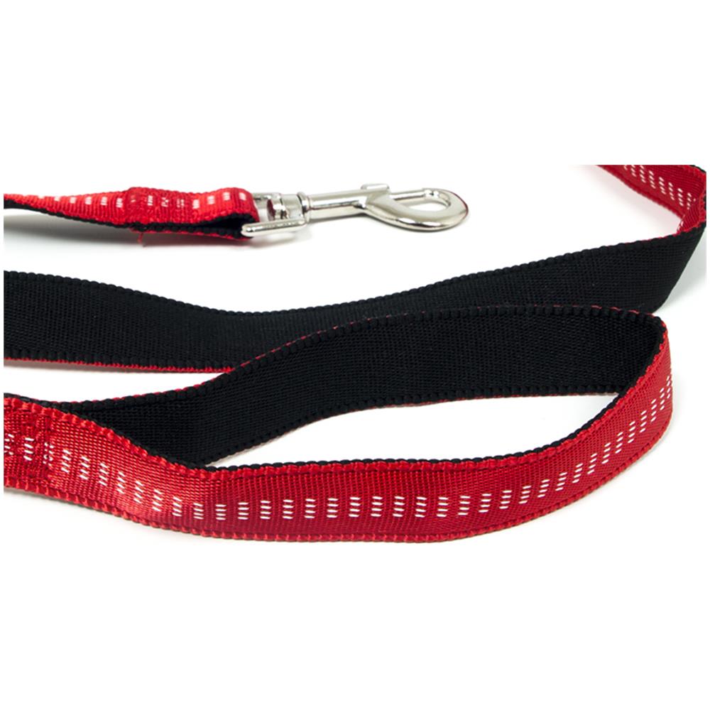 Guinzaglio Con Moschettone Per Animali Domestici Modello Color Doggy 120cm 120cm Rosso - Foto 3