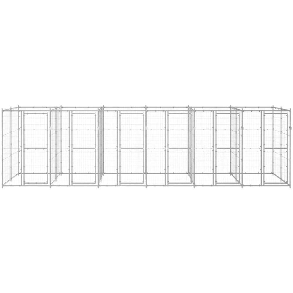 Gabbia per Cani da Esterno in Acciaio Zincato 14,52 m² - Foto 2
