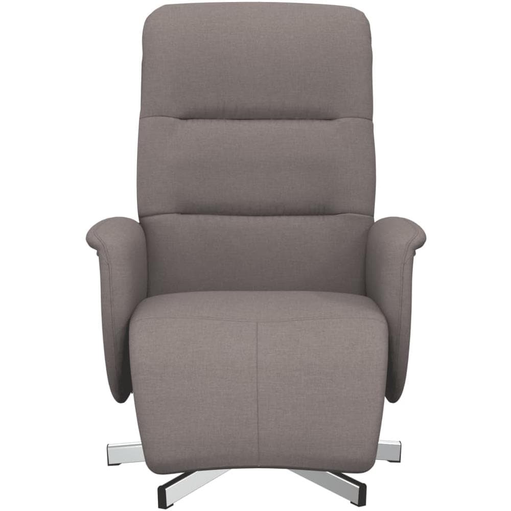 Poltrona Reclinabile Con Poggiapiedi Tortora In Tessuto - Foto 3