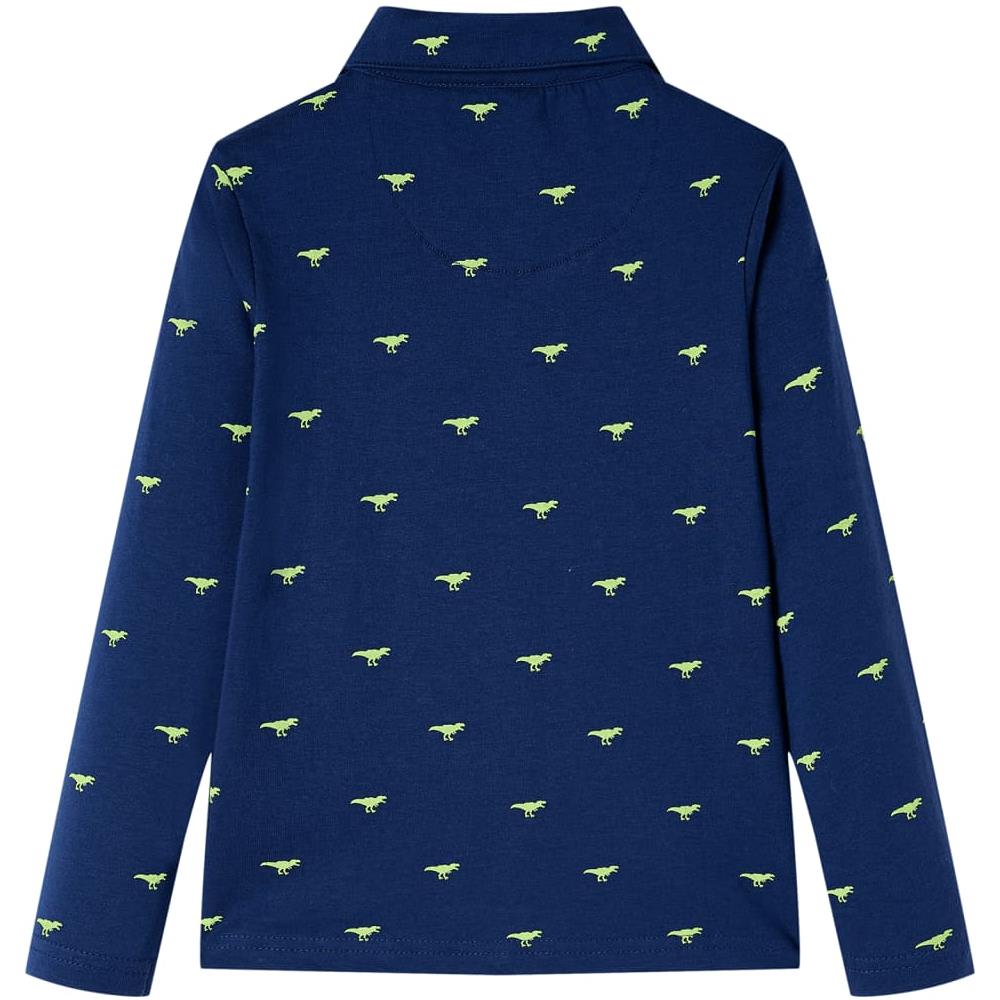Camicia Per Bambini Con Stampa Dinosauro Blu Marino 104 - Foto 2