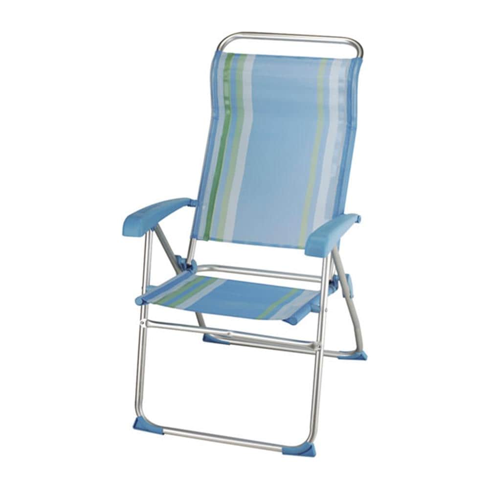 Sdraio In Alluminio Blu Pieghevole Bc807815 - Foto 1