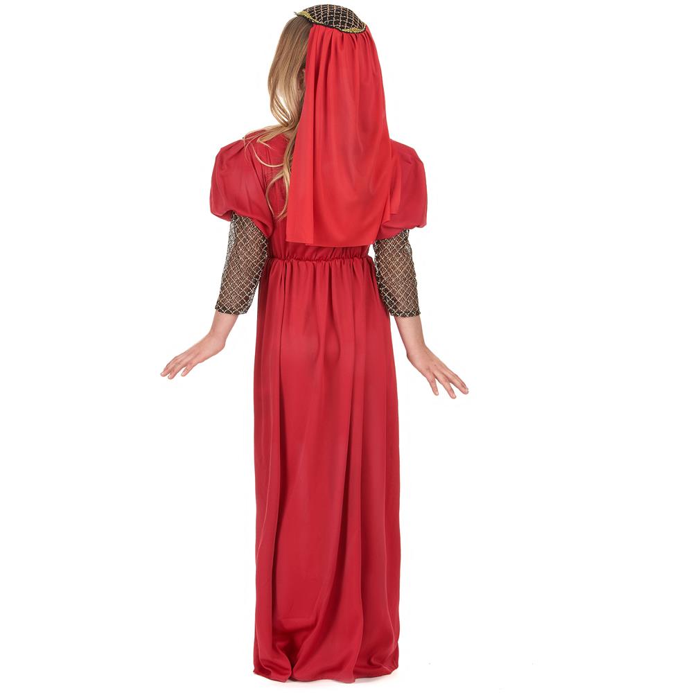 Juliet Rosso Abito Medievale Costume per adulti