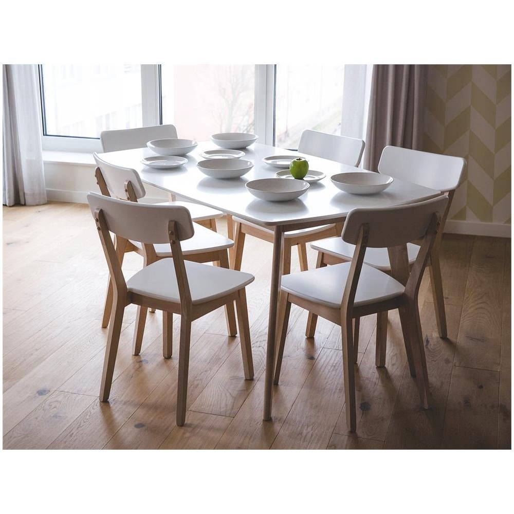 Set Di 2 Sedie Per Sala Da Pranzo Bianche Santos - Foto 2
