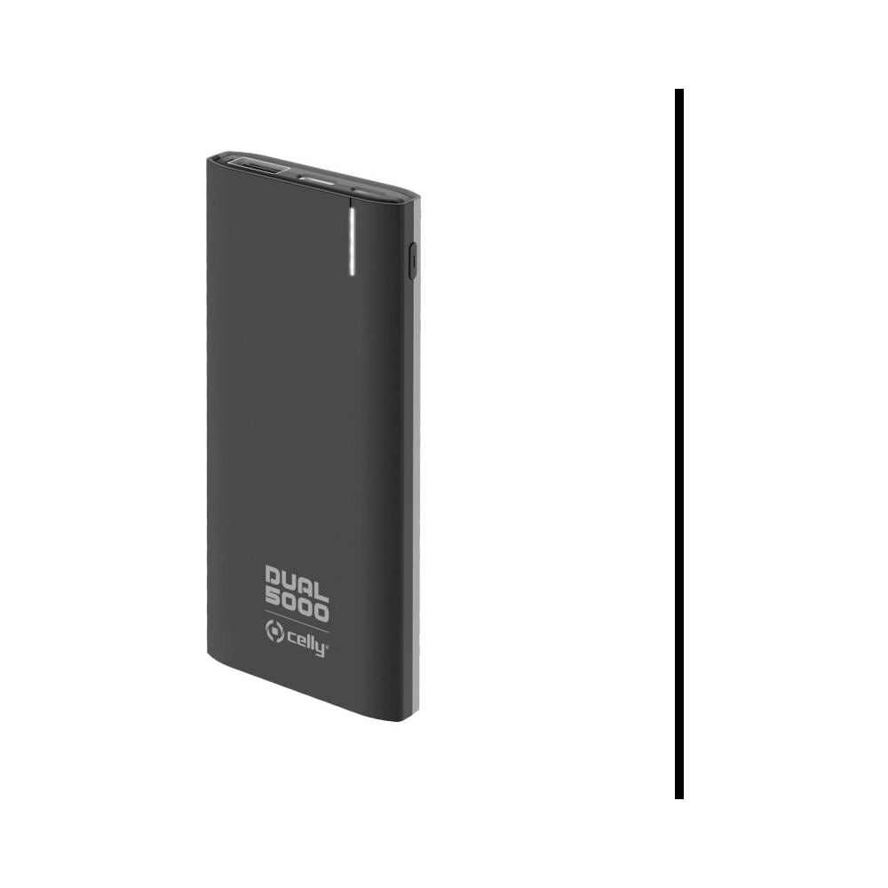 Powerbank Dual 5.000 mAh per Tablet, Lettori MP3, Navigatori GPS, Auricolari Nero / Grigio - Foto 2