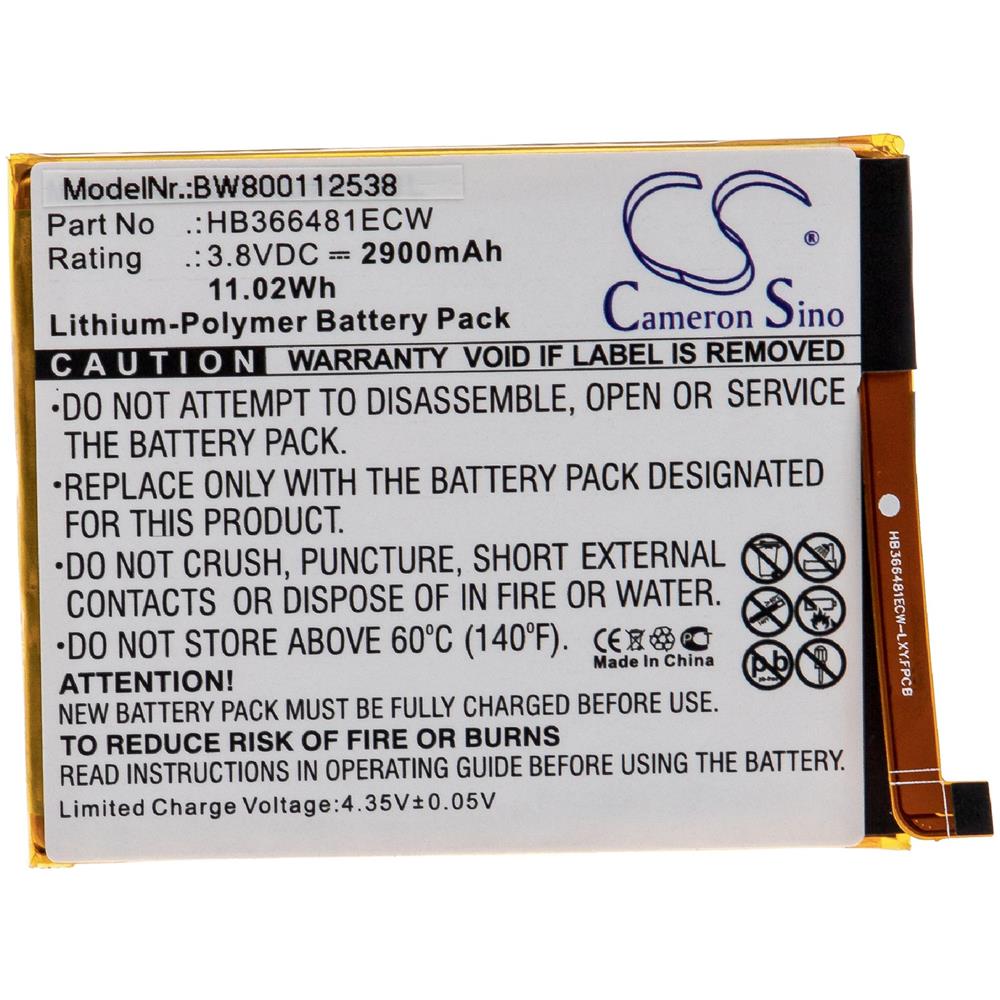 Li-poly Batteria 2900mah (3.8v) Per Cellulari, Smartphone Come Huawei Hb366481ecw - Foto 2