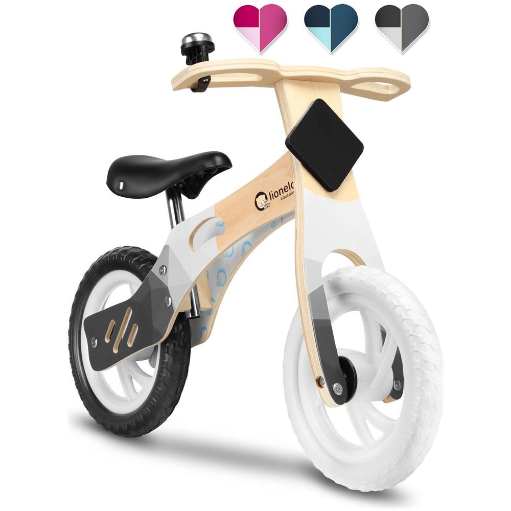 Willy Bici Senza Pedali In Legno Dai 2 Anni In Su Fino A 25 Kg Sella Regolabile 12 Eva Ruote Ultra Leggero Grigio - Foto 2