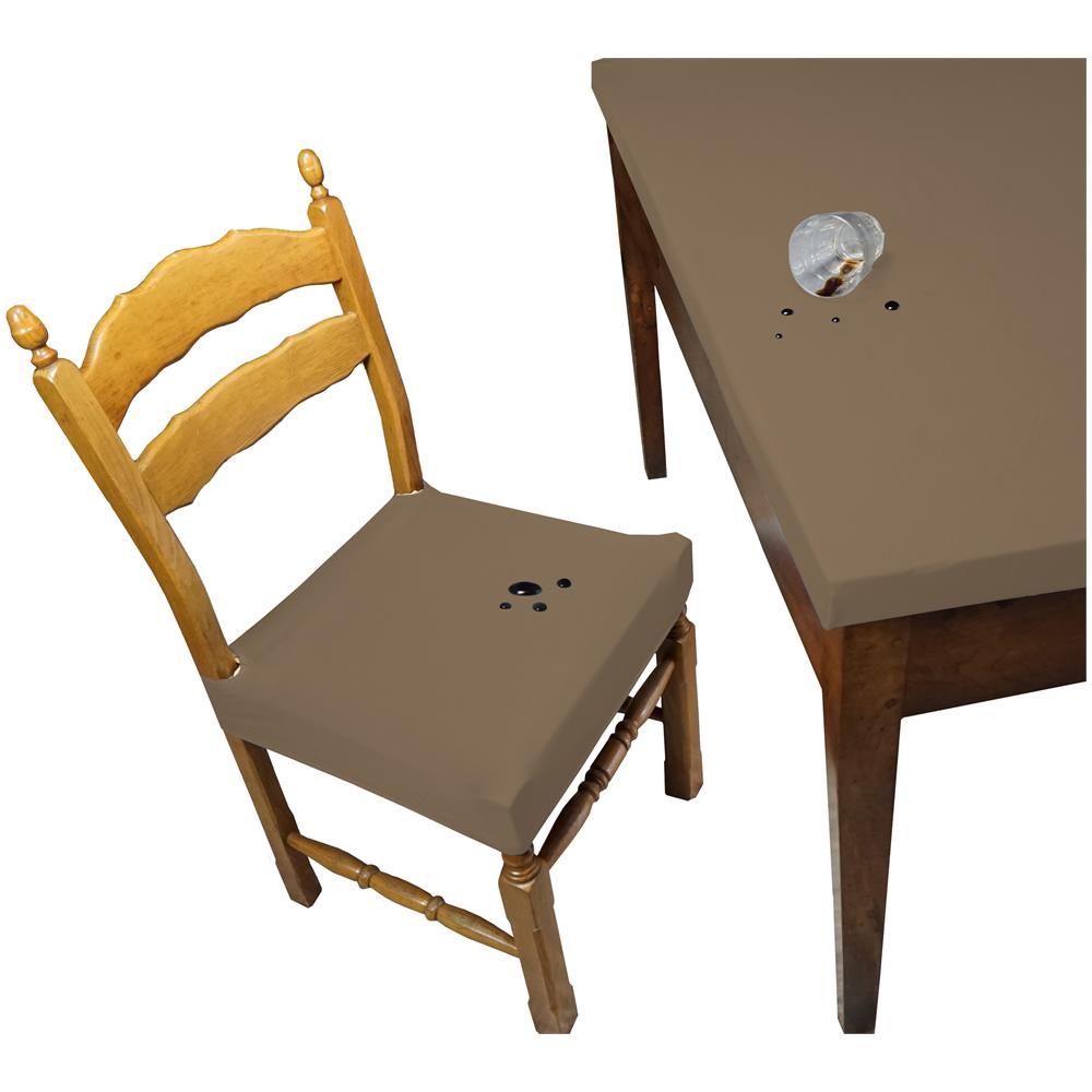 Set 4 Coprisedia Antimacchia Senza Schienale Made In Italy Crema - Foto 1