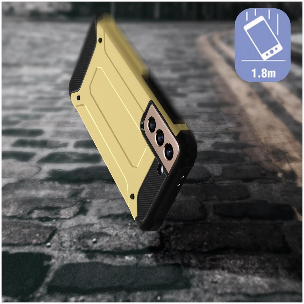 Cover Samsung Galaxy S21 Plus Protezione Bi-materia Anti-caduta Oro - Foto 2