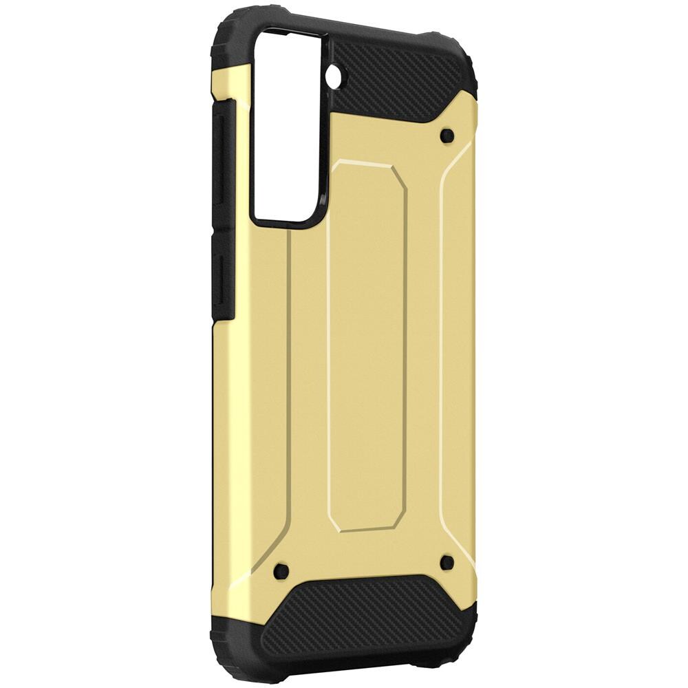 Cover Samsung Galaxy S21 Plus Protezione Bi-materia Anti-caduta Oro - Foto 5