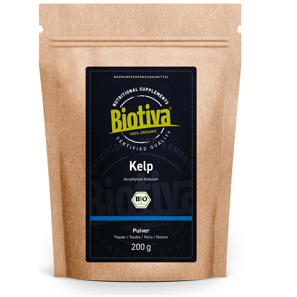 Alghe Kelp In Polvere Bio - Alta Dose - 200g - Laminariali - Iodio Naturale - Alghe Brune - Confezionato In Germania (de-eco-005) - 100% Vegano - Senza Distaccanti E Riempitivi - Foto 1