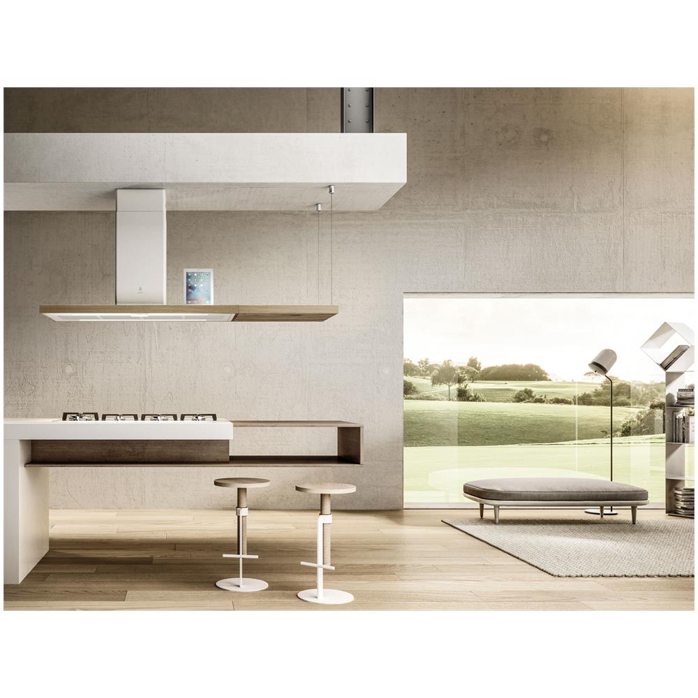 Cappa WH / A / 120X58 a Isola da 120 cm Aspirante Colore Bianco - Foto 4