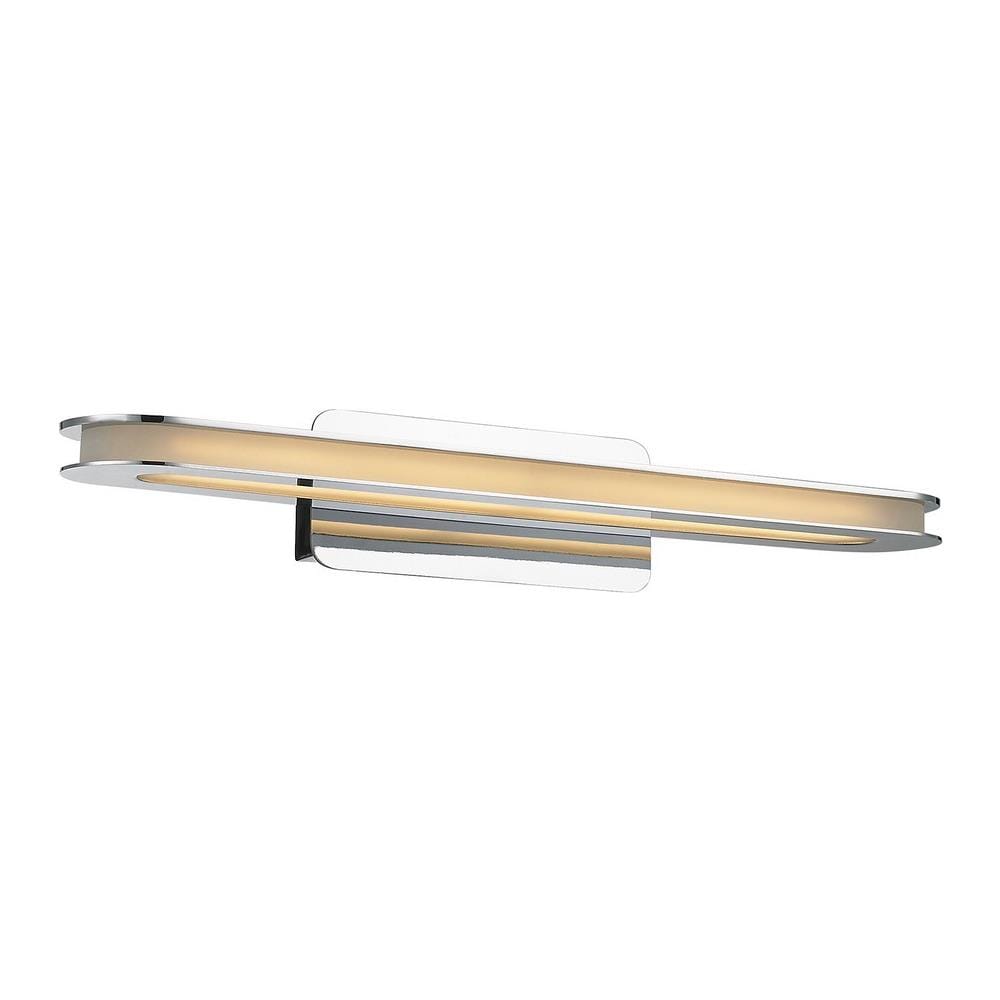 Applique Moderna A Led Cromata, Bianco Caldo 3000k 560lm - Foto 1