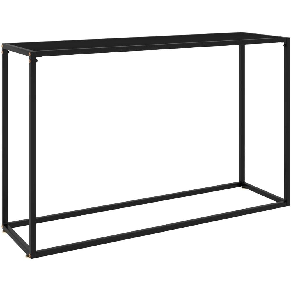 Tavolo Consolle Nero 120x35x75 Cm In Vetro Temperato - Foto 1