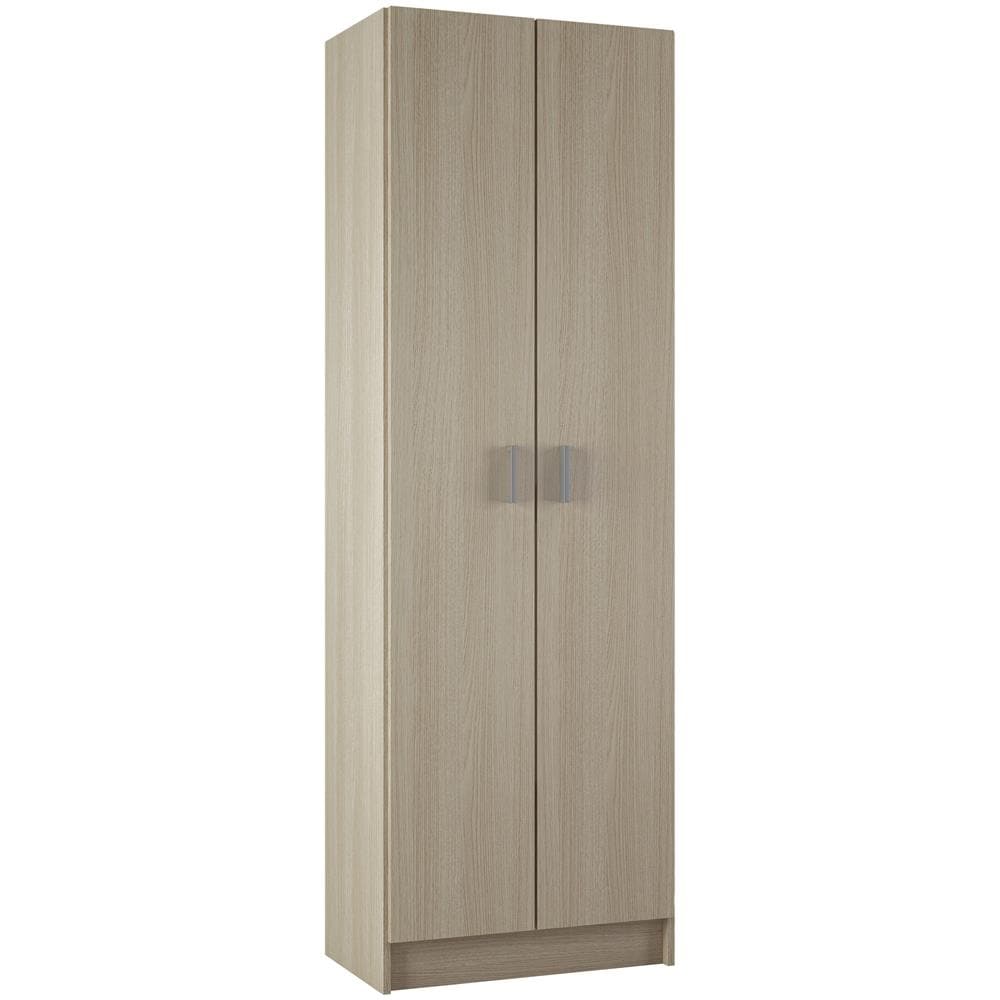 Armadio Multiuso A Due Ante Battenti E Tre Ripiani Regolabili, Colore Rovere, Cm 59 X 37 X H180 - Foto 2