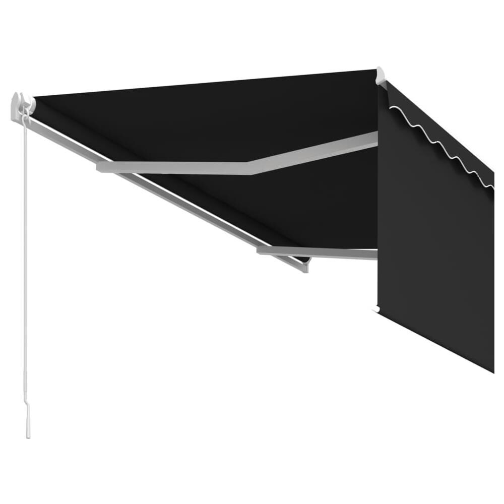 Tenda Sole Retrattile Manuale Con Parasole 3,5x2,5 M Antracite - Foto 3