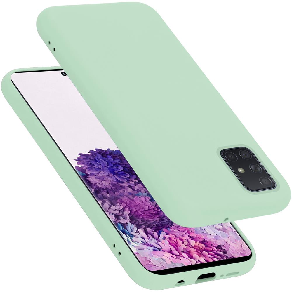 Custodia Compatibile Con Samsung Galaxy A71 4g In Liquid Verde Chiaro - Coperchio Protettivo In Silicone Tpu Flessibile - Foto 1