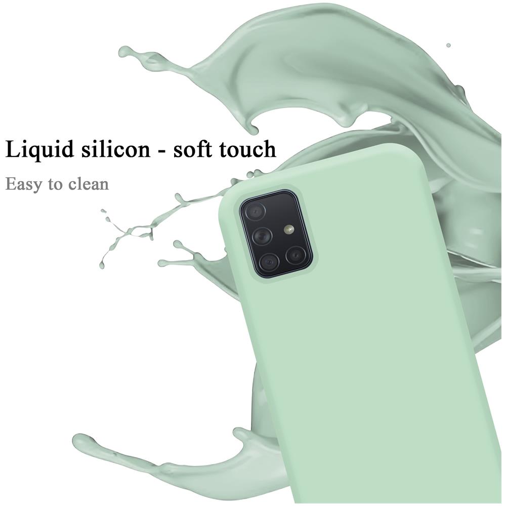 Custodia Compatibile Con Samsung Galaxy A71 4g In Liquid Verde Chiaro - Coperchio Protettivo In Silicone Tpu Flessibile - Foto 2