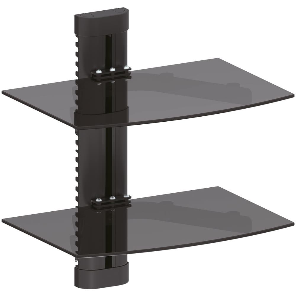 Supporto parete, per DVD, Bluray, Ricevitore SAT, fino a 8kg, nero - Foto 1