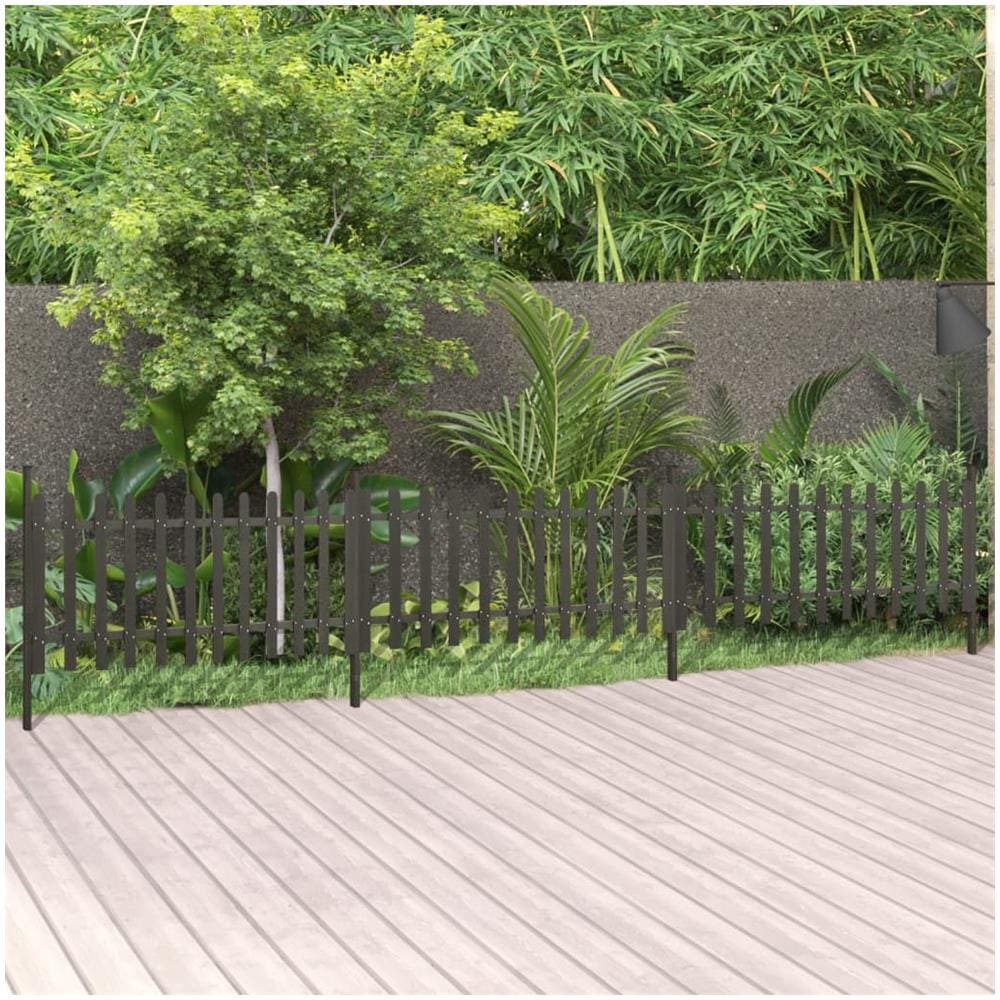 Staccionata con Montanti 3 pz in WPC 614x80 cm - Foto 1