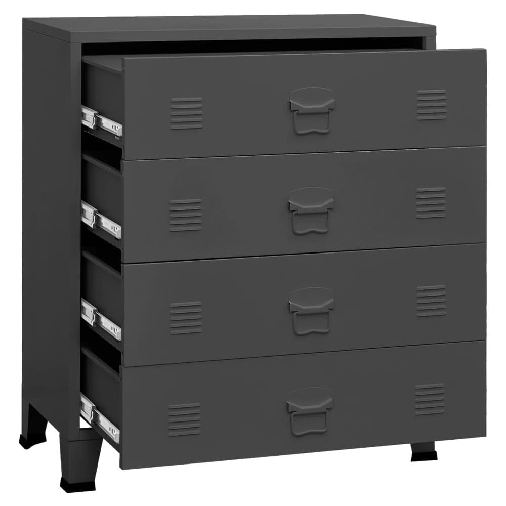 Cassettiera Industriale Antracite 78x40x93 cm in Metallo - Foto 2