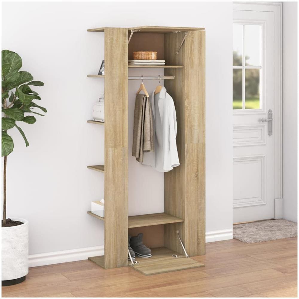 Mobili Da Corridoio 2 Pz Rovere Sonoma In Legno Multistrato - Foto 3