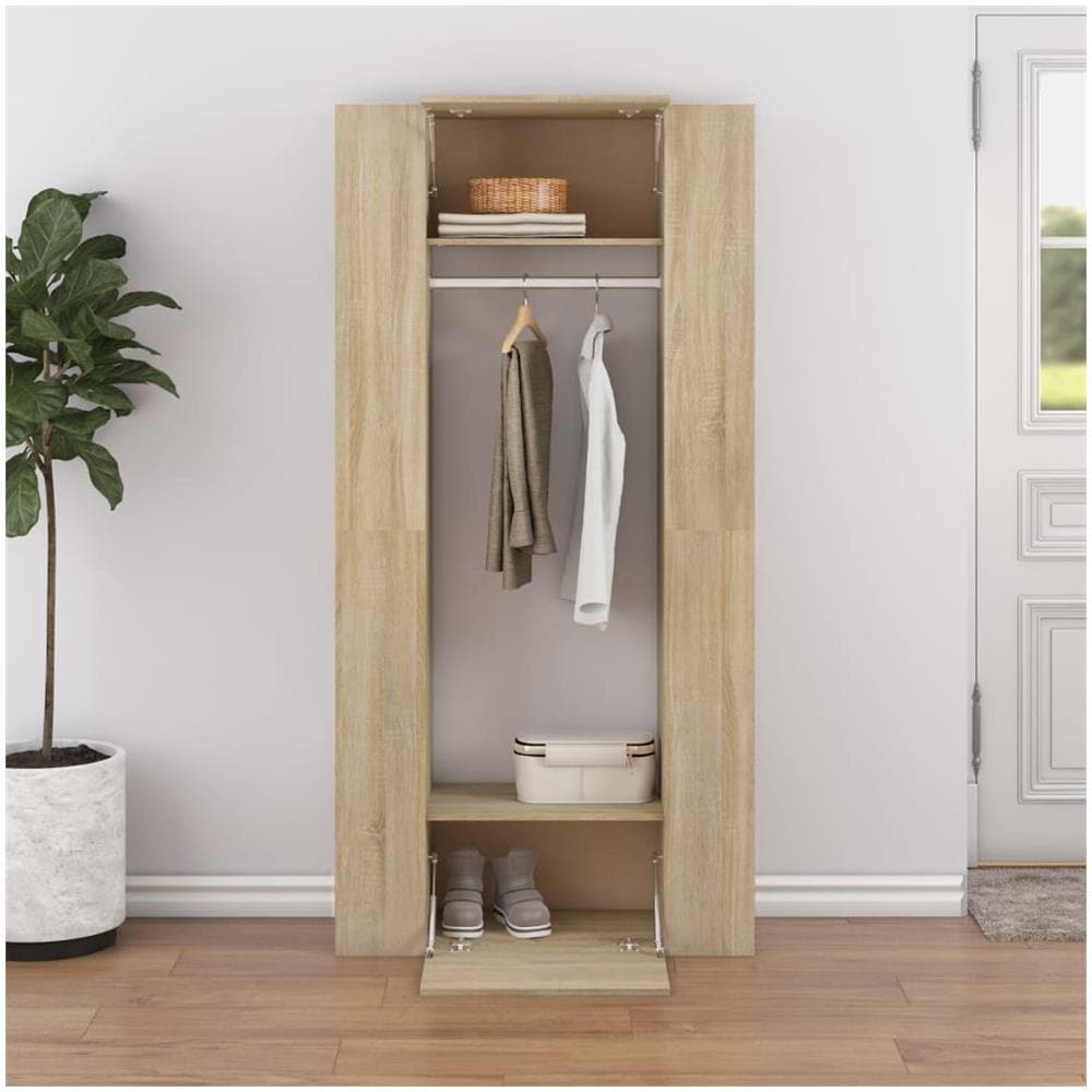 Mobili Da Corridoio 2 Pz Rovere Sonoma In Legno Multistrato - Foto 1