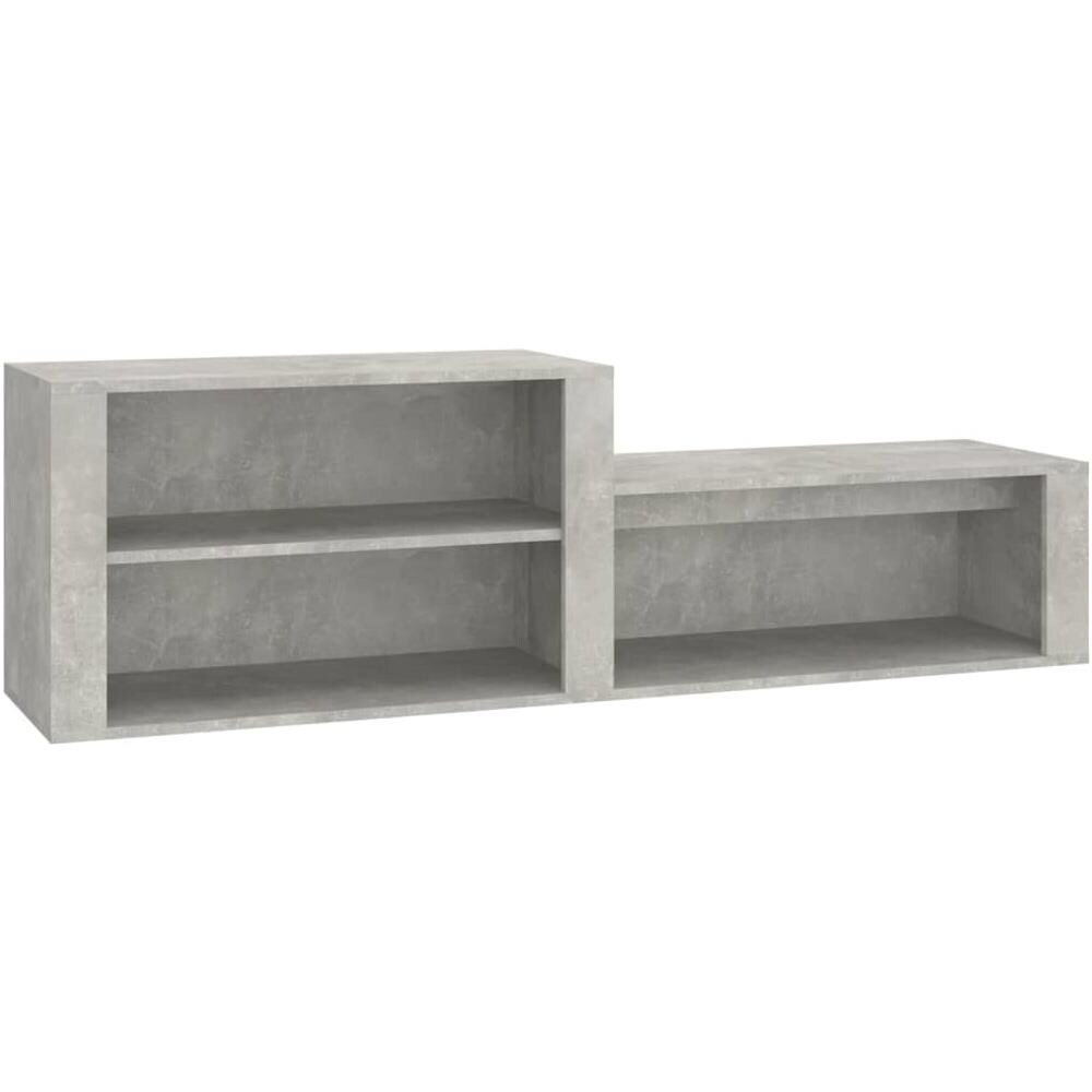 Scarpiera Grigio Cemento 150x35x45 Cm In Legno Multistrato - Foto 2